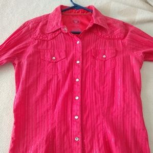 Western top with rhinestone buttons